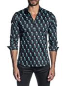 Men's Long-sleeve Skull Printed