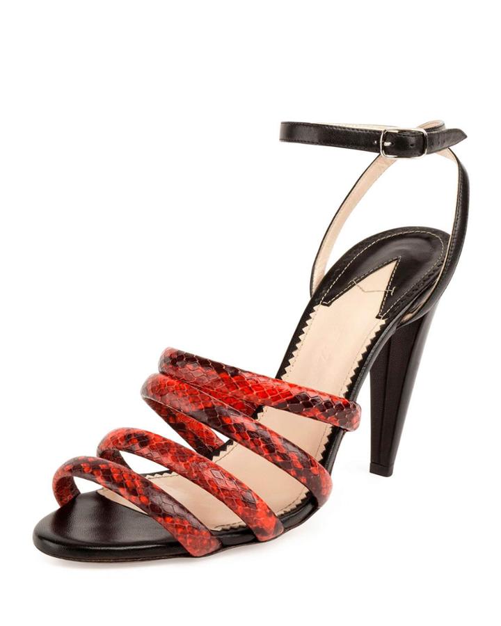 Lou Strappy Snake-print