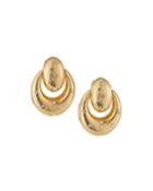 Chubby Crystal Door-knocker Clip Earrings