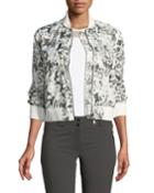 Eilis Blossom-print Nylon Bomber Jacket