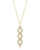 14k Diamond Open-stack Pendant Necklace