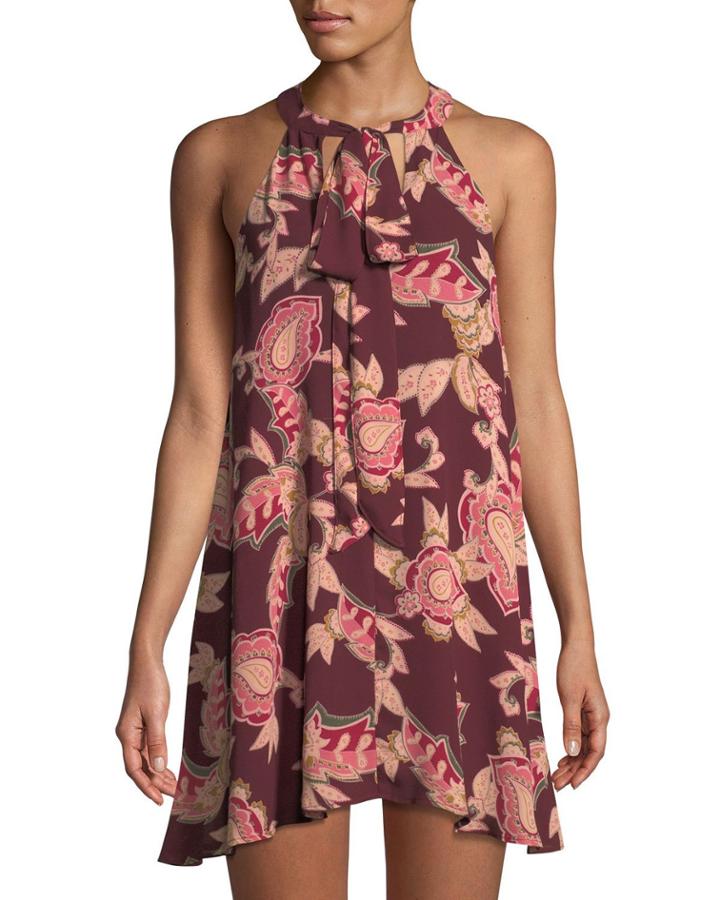 Tess Tie-neck A-line Dress