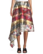 Silk-metallic Jacquard Side-drape