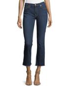 Raw-hem Crop Boot-cut Jeans