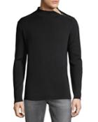 Men's Mock-neck Zip-detail