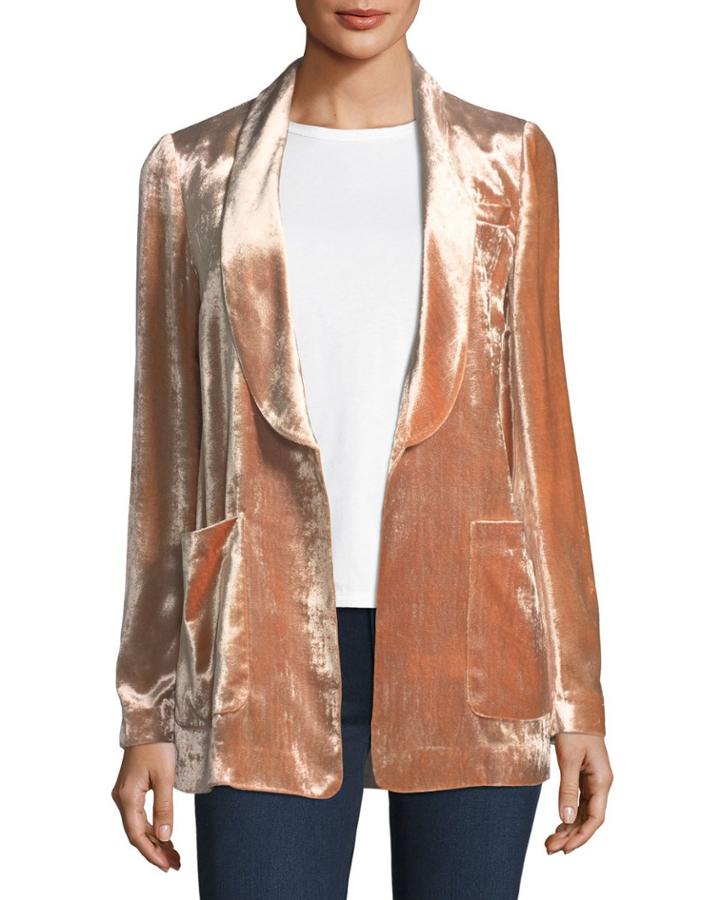 Ford Shawl-collar One-button Velvet Jacket
