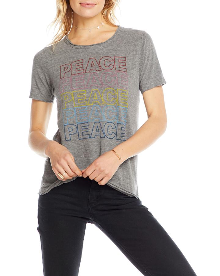 Peace Rainbow Heathered Short-sleeve Tee