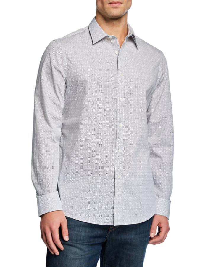 Men's Long-sleeve Distress Dot