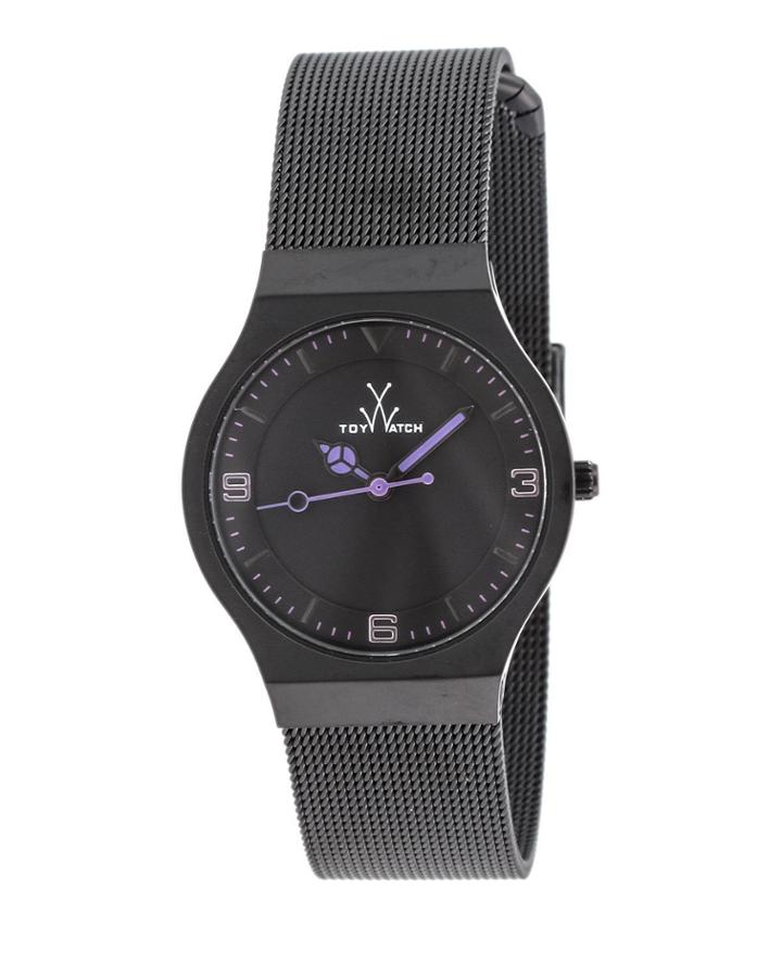 Black Mesh Bracelet Watch,