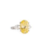 Triple Oval & Pear Canary Cubic Zirconia Ring