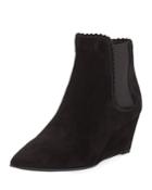 Ona Pinking Wedge Booties