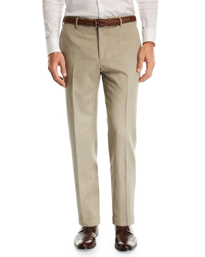 Wool/linen Stretch Trousers