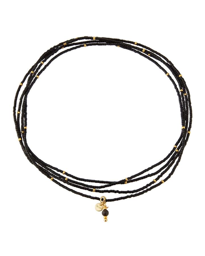 Rafiki Choker Necklace, Black Jasper