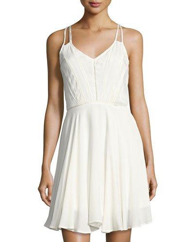 Ladder-stitch Fit-and-flare Dress