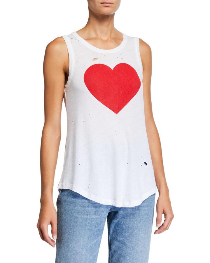 True Heart Distressed Tank