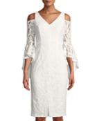Lace Cold-shoulder Bell
