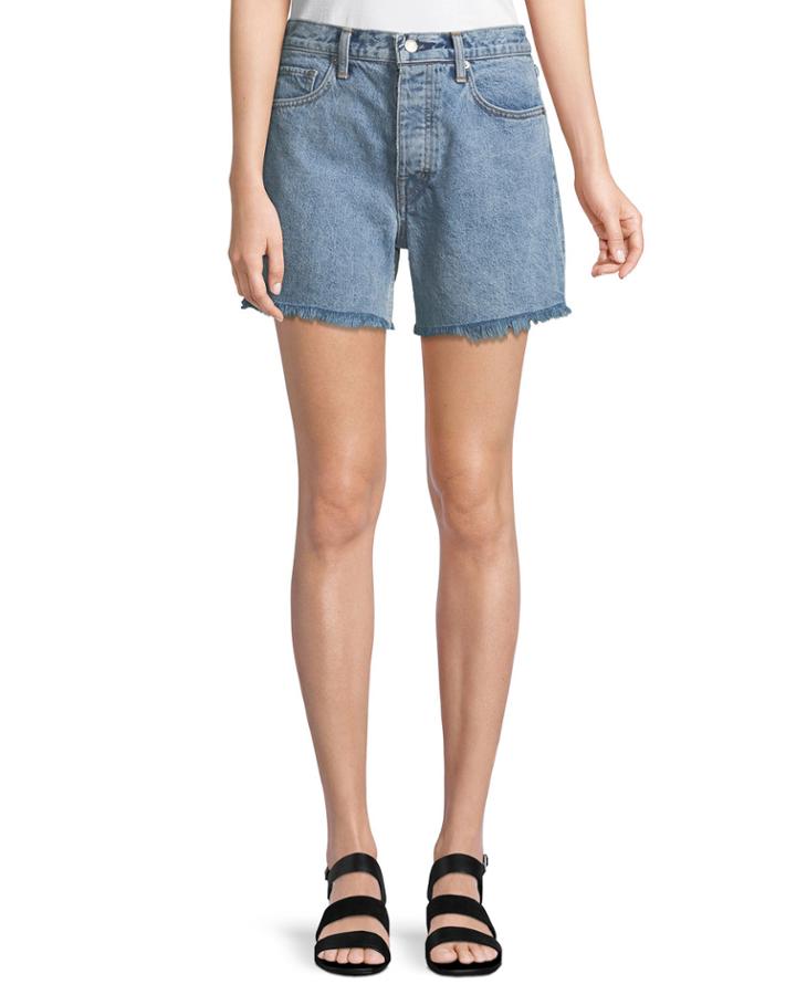 Boy-fit Frayed Denim Cutoff