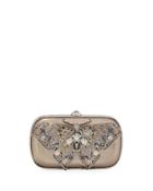 Soft-sided Rectangle Clutch With Butterfly