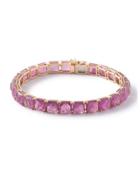 18k Rock Candy Tennis Bracelet In Composite-ruby Doublet