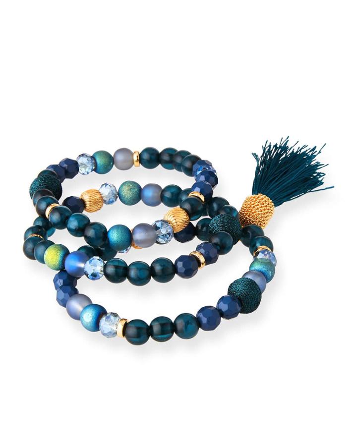 Tassel & Bead Stretch Bracelets,