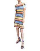 Adena Striped Short-sleeve Dress