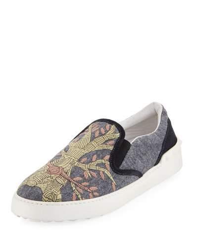 Men's Embroidered Slip-on