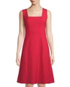 Adelaide Square-neck A-line Dress
