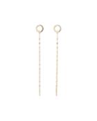 14k Yellow Gold Bond Linear Earrings