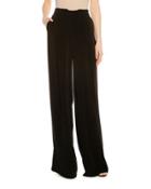 Wide-leg Cady Pants, Black