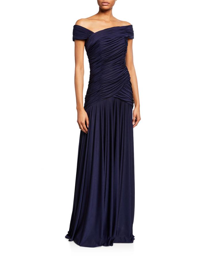 Off-the-shoulder Cap-sleeve
