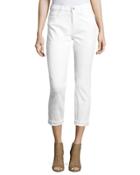 Tomboy Straight-leg Cropped Jeans, White