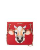 Faux-leather Thin Shoulder Bag, Red