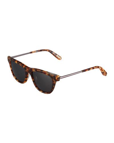 Miramar Modified Cat-eye Havana Combo Sunglasses, Tortoise