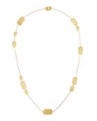 Murano 18k Brushed Yellow Gold Station Necklace