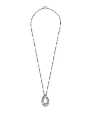Estate 18k White Gold Millennium Diamond Necklace