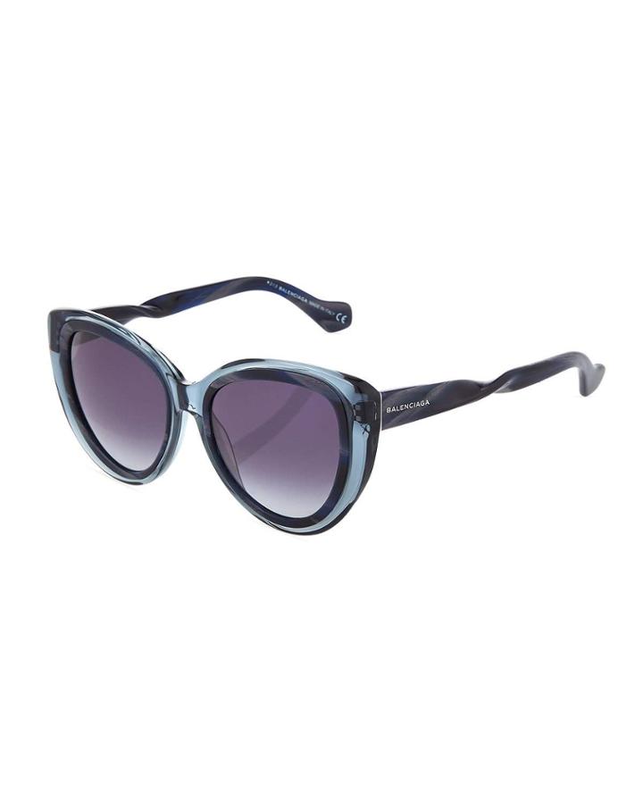 Twist-temple Cat-eye