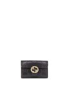 Icon Signature Logo Key Case, Black
