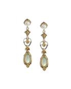 Amphitrite Agate & Pearl Dangle Earrings