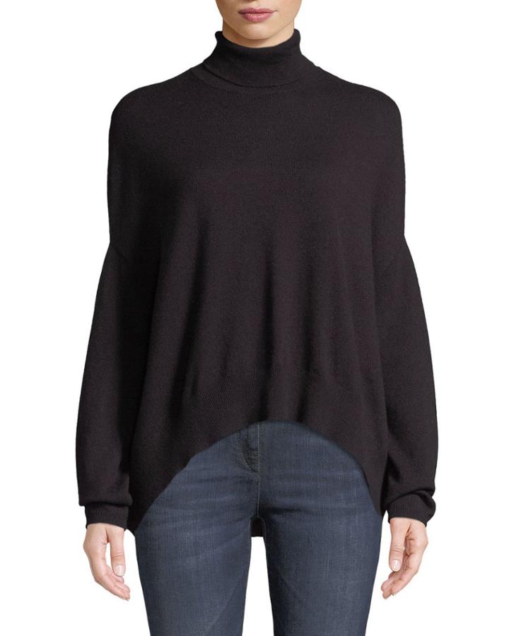 Cashmere High-low Turtleneck