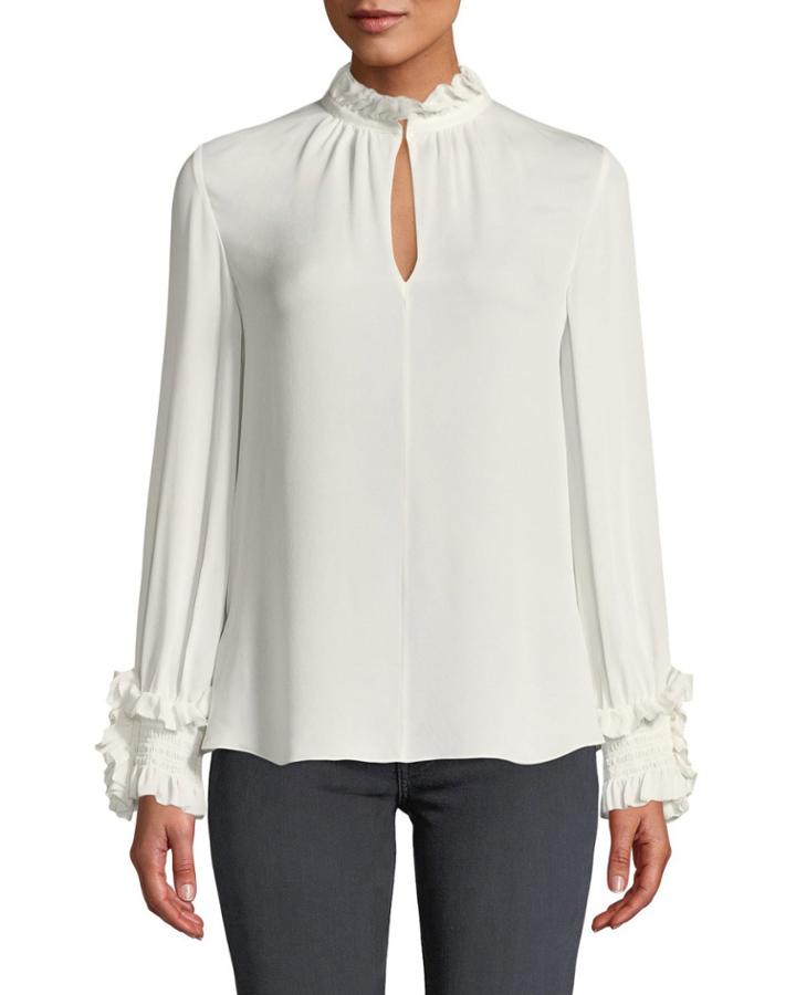 Lexi Stretch-silk Blouse With