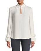 Lexi Stretch-silk Blouse With