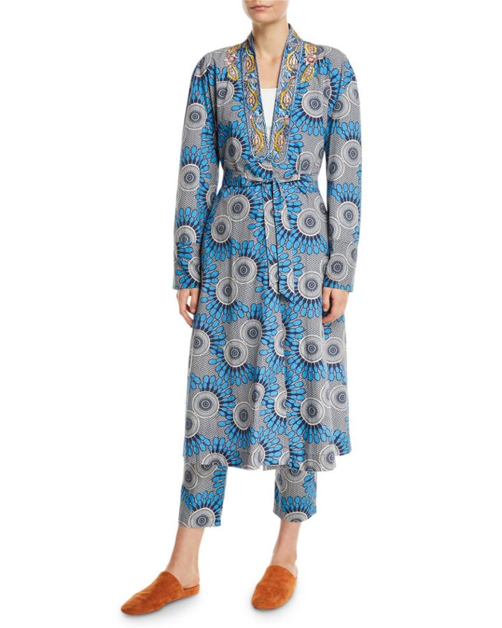 Elizabetta African Moon Floral Kimono Jacket