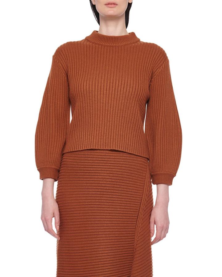 Ribbed Merino Sweater With
