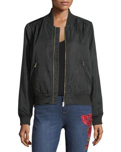 Lizzy Tech-fabric Bomber Jacket