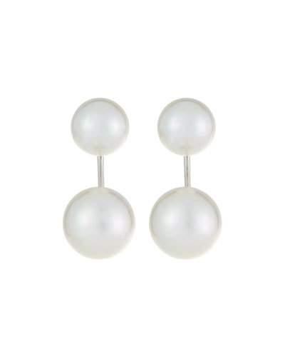 Manmade Double Pearl Cuff Earrings