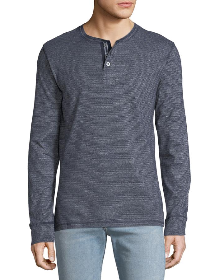 Men's Textured Henley
