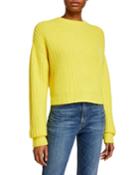 Cashmere-blend Cropped High-low Knit