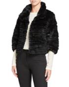 Rabbit Fur 3/4-sleeve Bolero