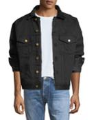 Men's Alpaca-lined Selvedge Denim Trucker Jacket