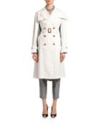 Check-back Gabardine Trench Coat